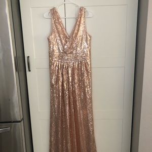 Rose Gold Kate Kasin Sequin Dress